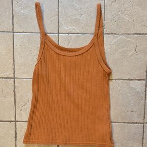 Gap Orange Ribbed Tank Top